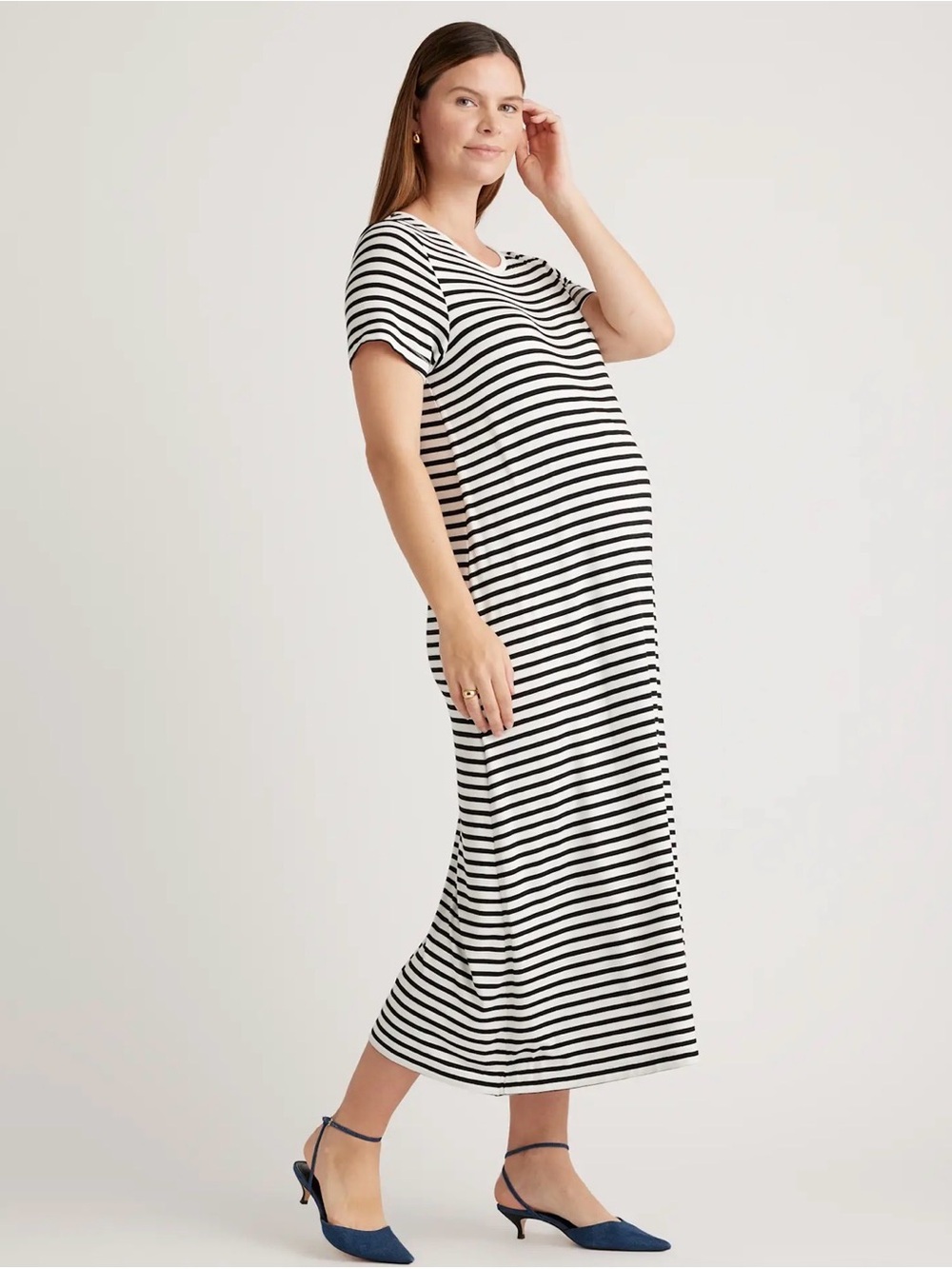 Bamboo Jersey Maternity & Nursing T-Shirt Dress